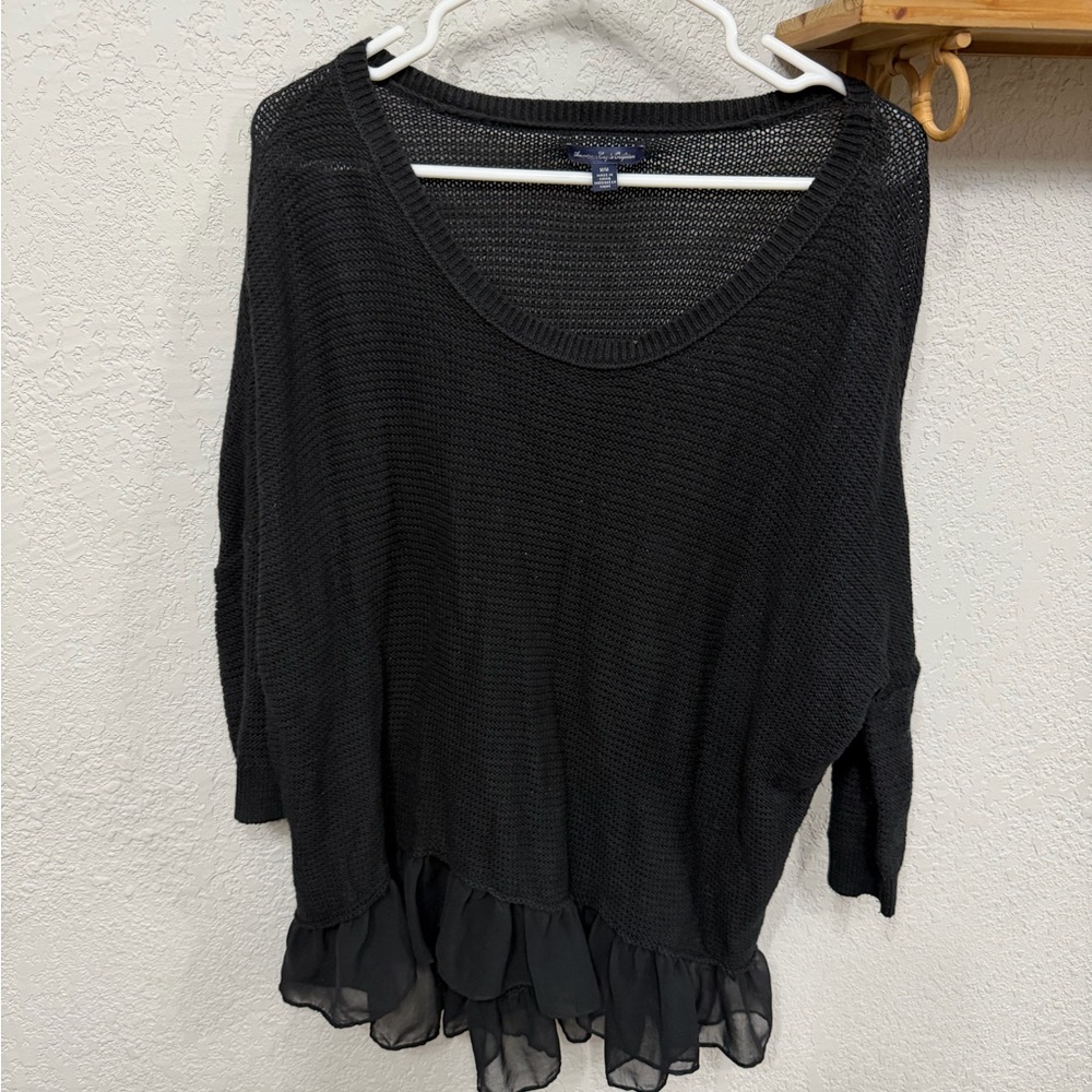 American Eagle Outfitters Dark Gray Knit Sweater